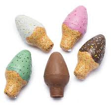 Milk Chocolate foiled ice cream cones